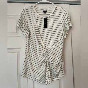 Striped blouse with knot detail. NWT